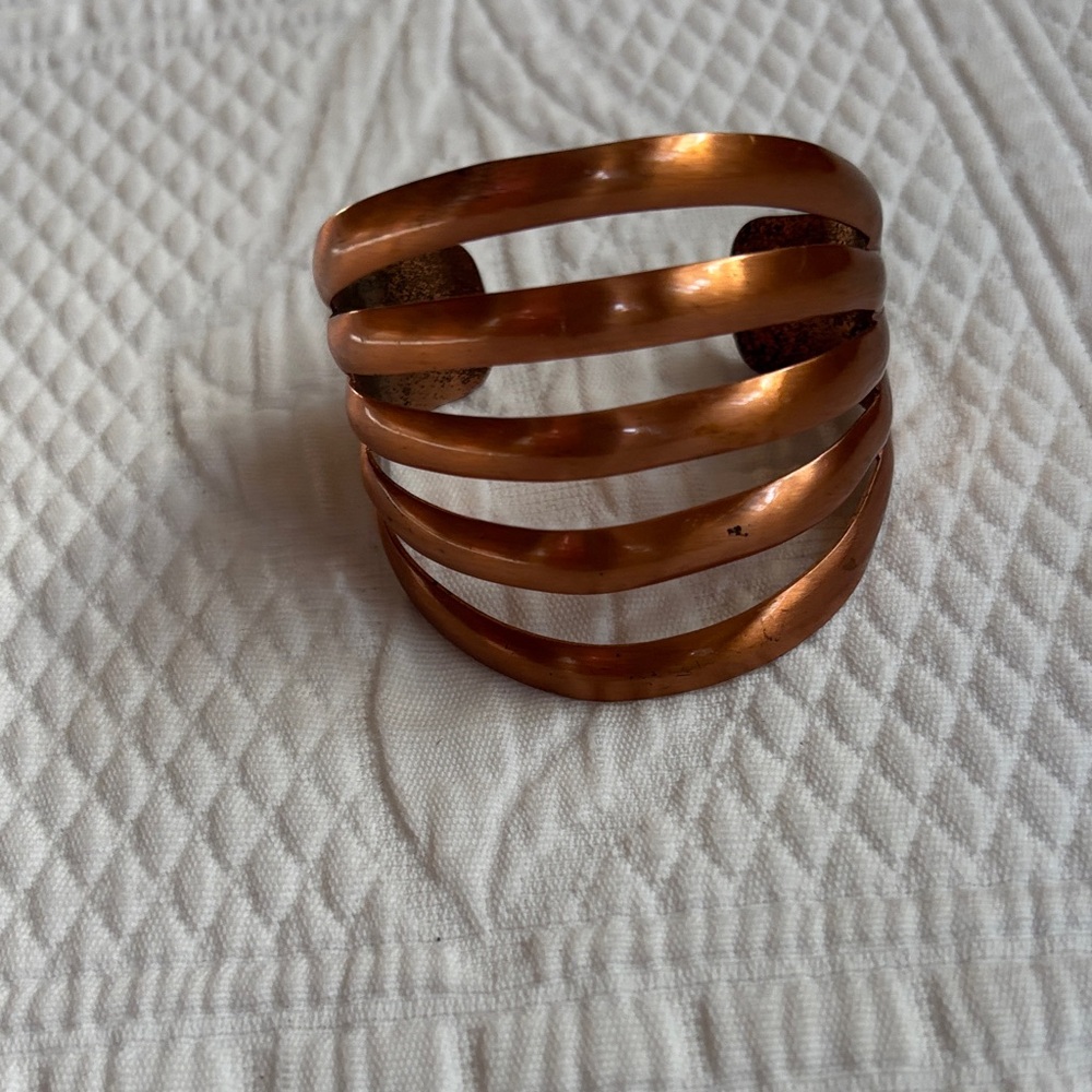 Bronze Cuff Bracelet - Multi Strand Design